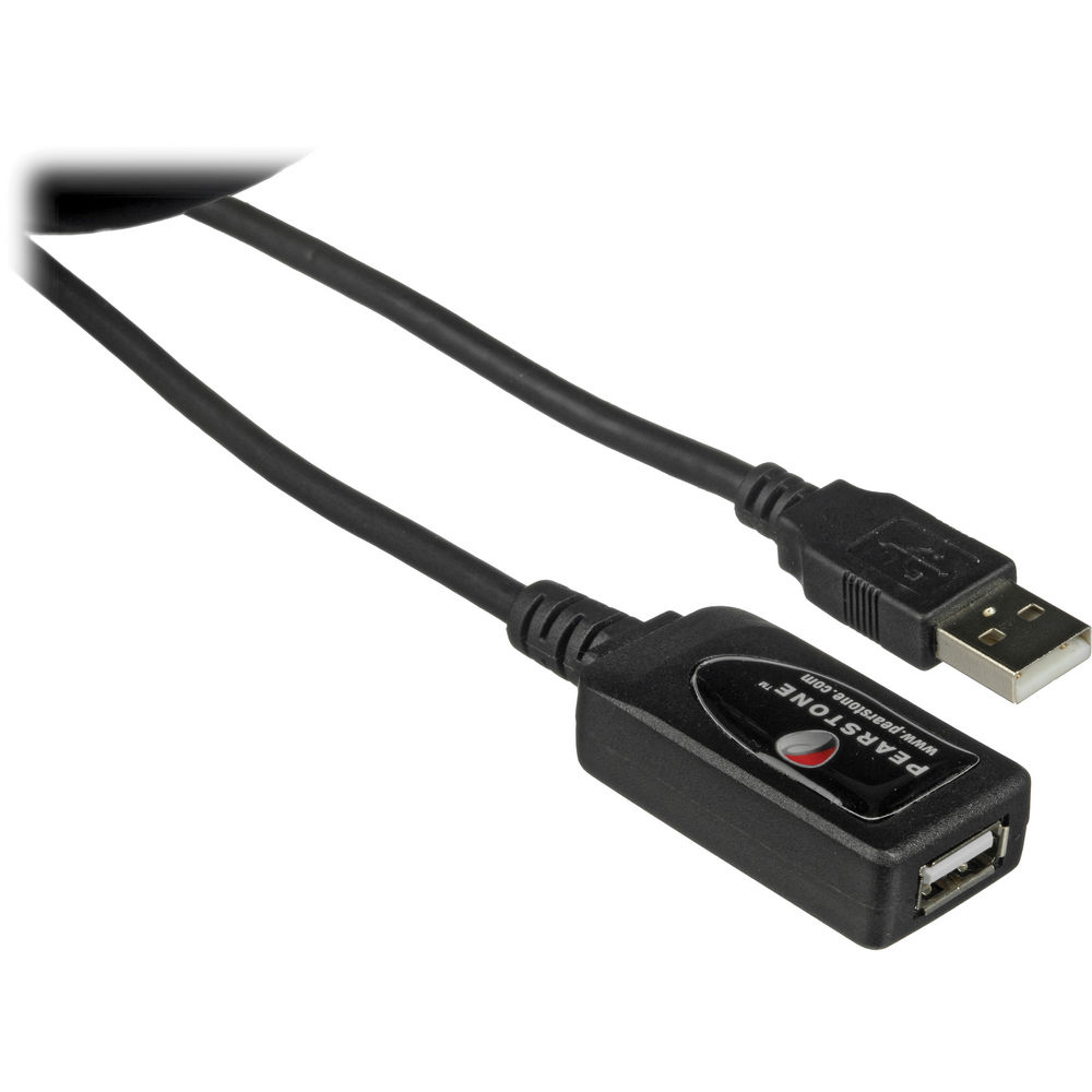Pearstone USB 2.0 Active Extension Cable, 16ft