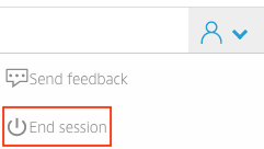 End session button is highlighted